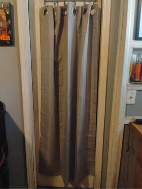 Mainstays Soft Silver Window Panel 37x63 Grommet Solid Gray Curtain Single